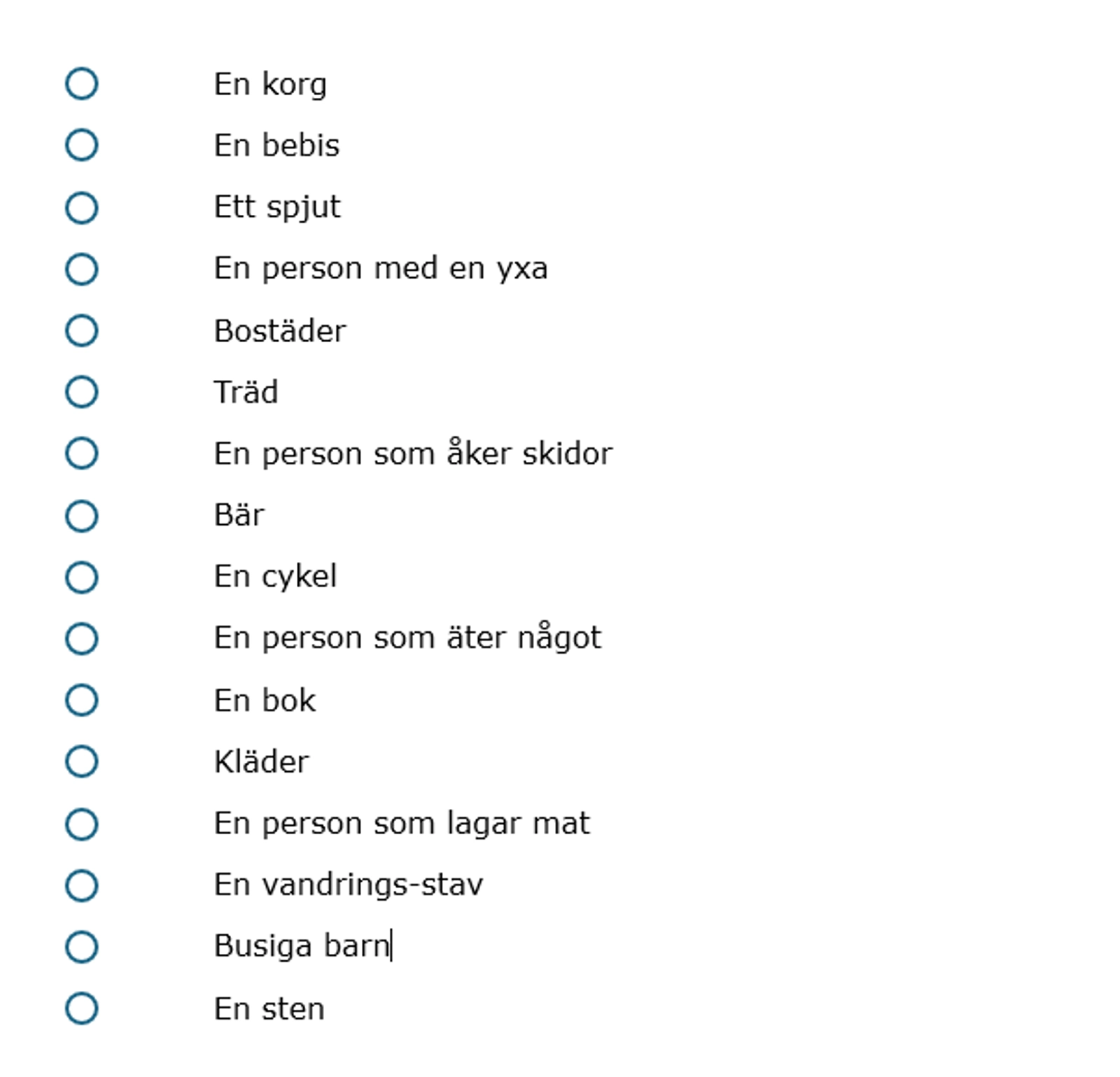 Illustration 1a Sätt X för det du ser på bilden PDF